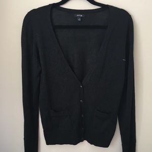 Black Shimmer Cardigan NWOT